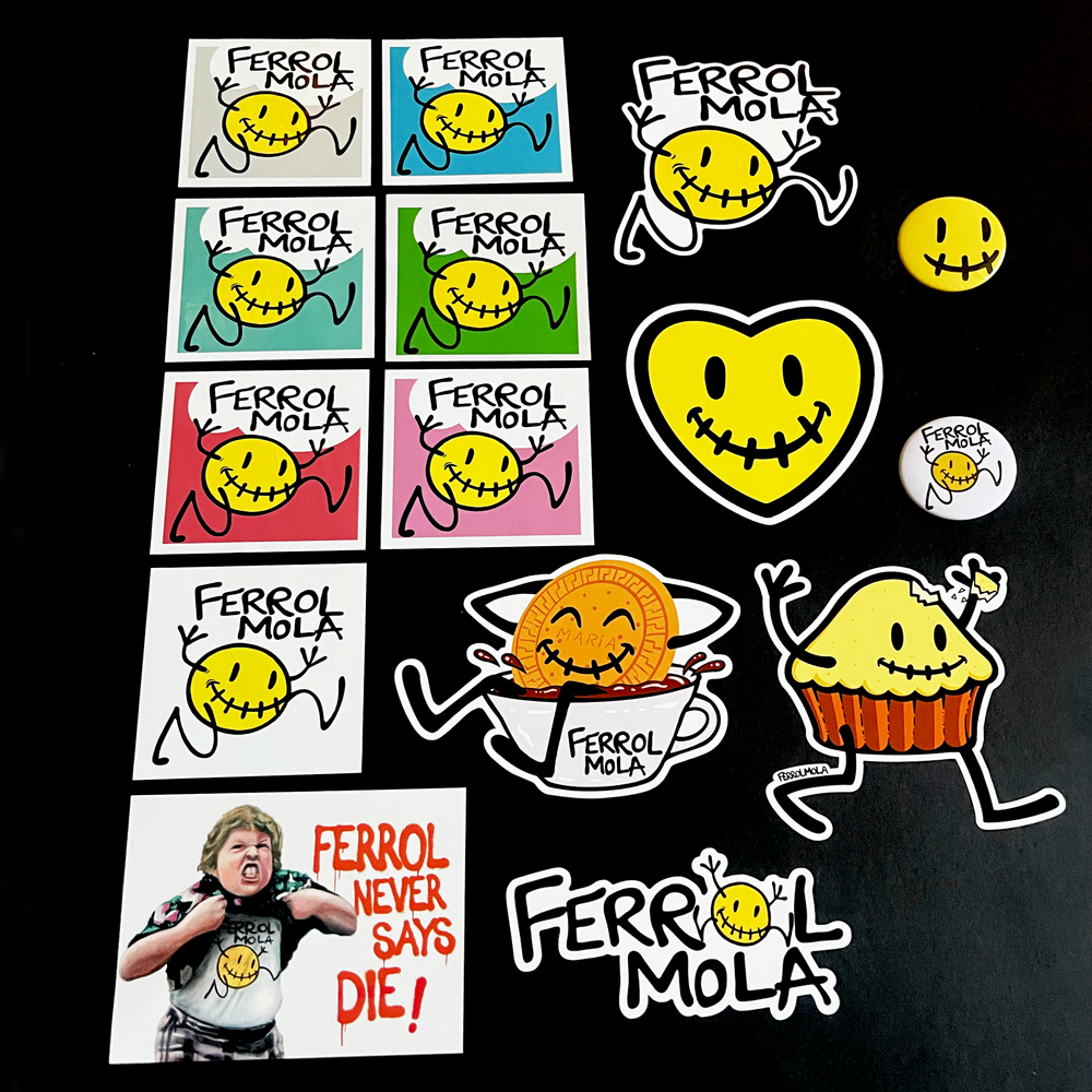 PACK PEGATINAS Y CHAPAS