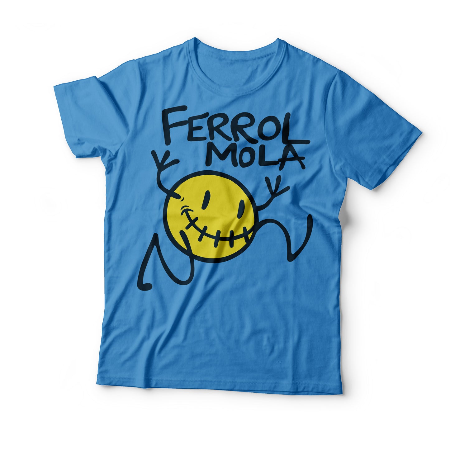 CAmiseta Ferrol Mola azul unisex