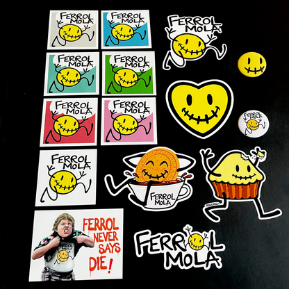 PACK PEGATINAS Y CHAPAS