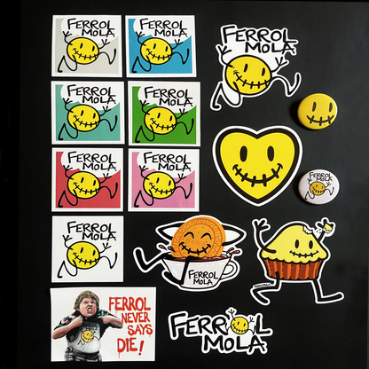 PACK PEGATINAS Y CHAPAS